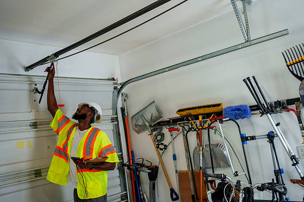 Professional Garage Door technician working in Malaga, NJ
